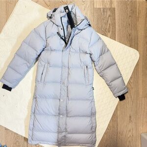 NWT 104317 SUPER PUFF LONG MARBLE GREY XXS 700fill